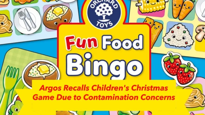 Get Your Refund Argos Children's Christmas Game Recall