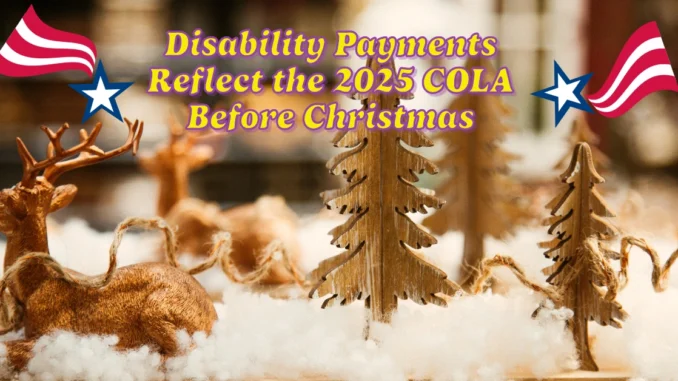 Disability Payments Reflect the 2025 COLA Before Christmas