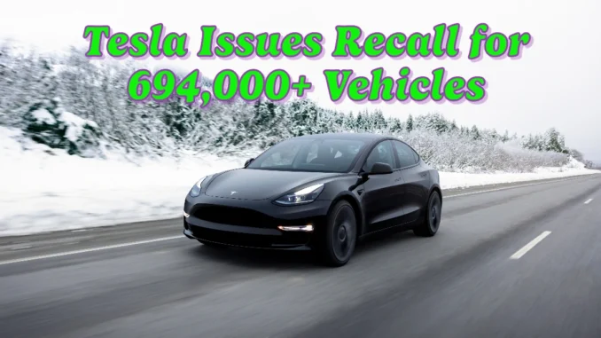 Tesla Issues Recall for 694,000+ Vehicles Over Tire Pressure Warning Issue: What You Need to Know