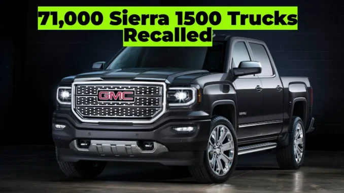 70,000+ GMC Sierra 1500 Trucks Recalled Due to Front Grille Deflector Issue