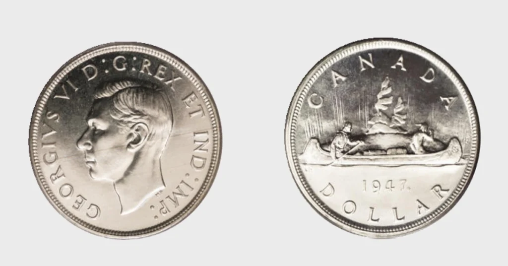 1947 George VI Canadian Silver Dollar