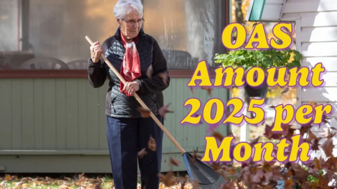 OAS Amount 2025 per Month