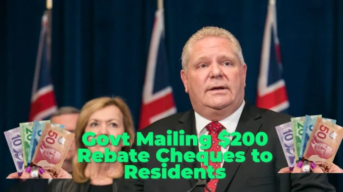 Ontario Starts Mailing $200 Rebate Cheques to Residents keep eye on mail box