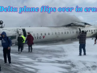 Delta plane flips over in crash at Pearson Airport in Toronto