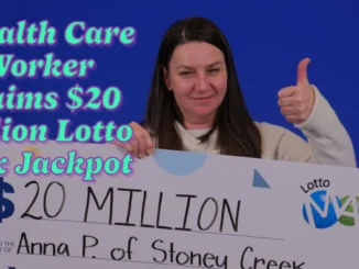 Health Care Worker Claims $20 Million Lotto Max Jackpot