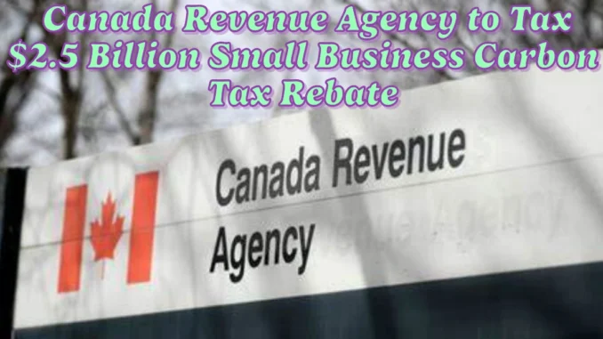 Canada Revenue Agency to Tax $2.5 Billion Small Business Carbon Tax Rebate, Overruling Finance Department Decision